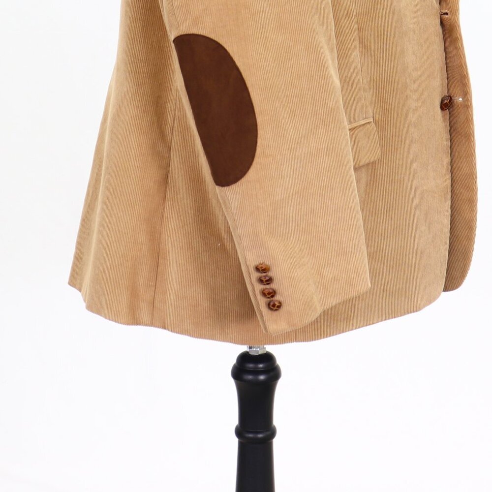 Chaps 44R Beige Solid 2-Button Sport Coat Blazer Jacket W018 - Picture 8 of 10